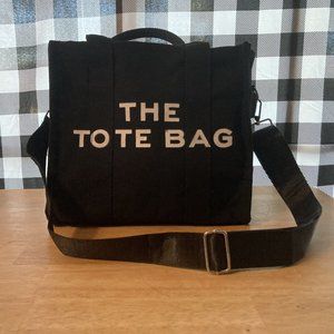 Black Canvas Tote Bag | Medium